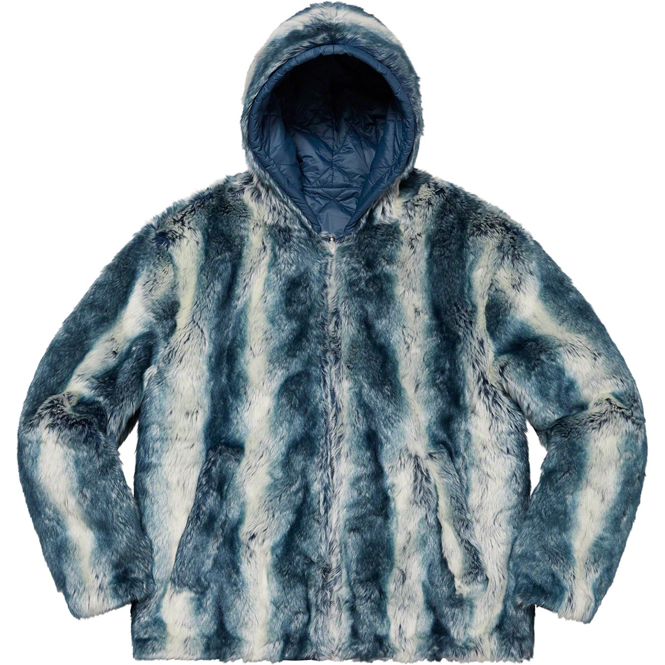 Faux Fur Reversible Hooded Jacket view 16